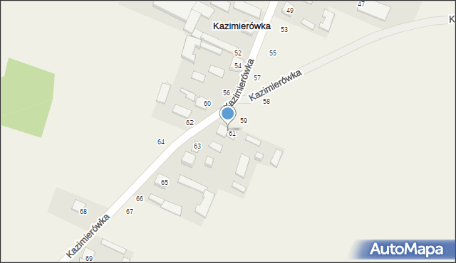 Kazimierówka, Kazimierówka, 61a, mapa Kazimierówka