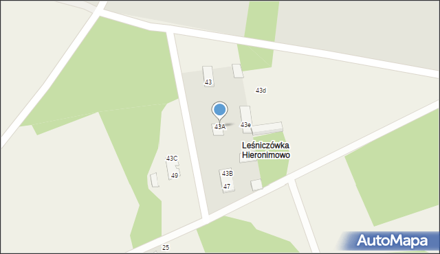 Kazimierowo, Kazimierowo, 43A, mapa Kazimierowo