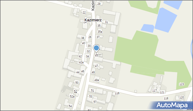 Kazimierz, Kazimierz, 43, mapa Kazimierz