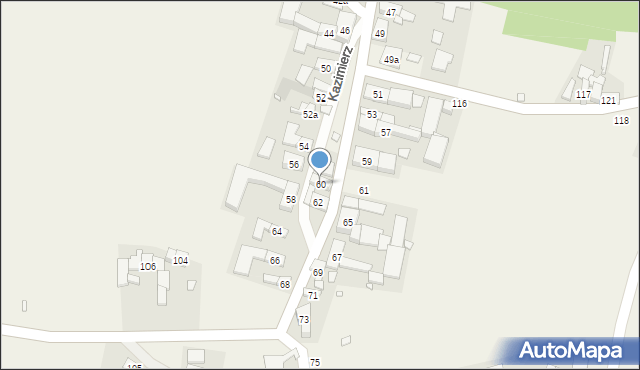 Kazimierz, Kazimierz, 60, mapa Kazimierz