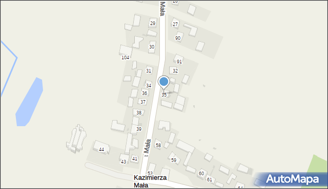 Kazimierza Mała, Kazimierza Mała, 35, mapa Kazimierza Mała