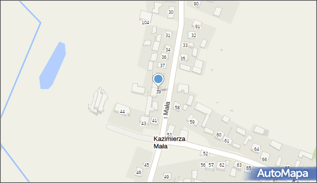 Kazimierza Mała, Kazimierza Mała, 39, mapa Kazimierza Mała
