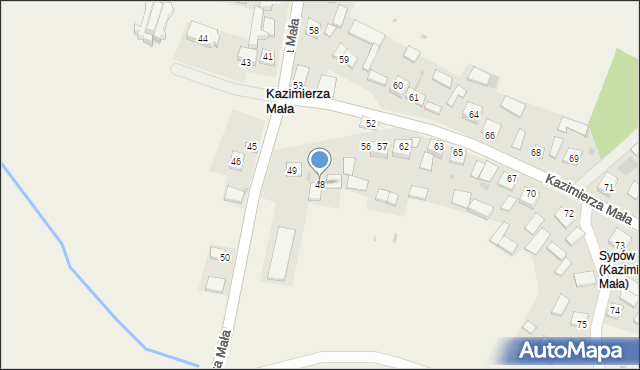 Kazimierza Mała, Kazimierza Mała, 48, mapa Kazimierza Mała