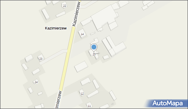 Kazimierzew, Kazimierzew, 13, mapa Kazimierzew