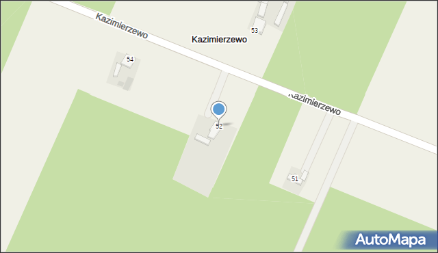 Kazimierzewo, Kazimierzewo, 52, mapa Kazimierzewo