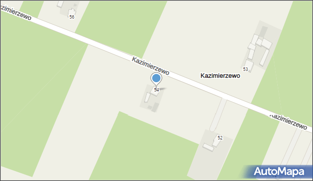 Kazimierzewo, Kazimierzewo, 54, mapa Kazimierzewo