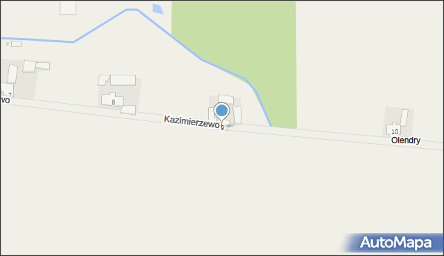 Kazimierzewo, Kazimierzewo, 9, mapa Kazimierzewo