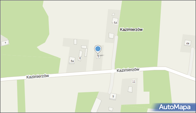 Kazimierzów, Kazimierzów, 5, mapa Kazimierzów