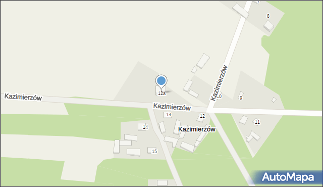 Kazimierzów, Kazimierzów, 12a, mapa Kazimierzów