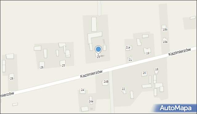 Kazimierzów, Kazimierzów, 23, mapa Kazimierzów