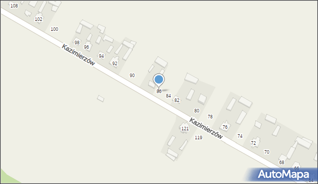 Kazimierzów, Kazimierzów, 86, mapa Kazimierzów
