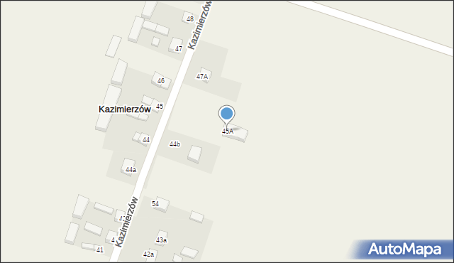 Kazimierzów, Kazimierzów, 45A, mapa Kazimierzów