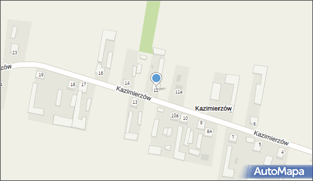 Kazimierzów, Kazimierzów, 12, mapa Kazimierzów