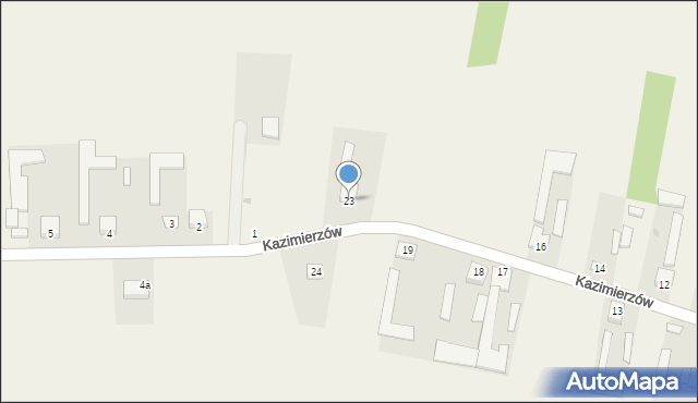 Kazimierzów, Kazimierzów, 23, mapa Kazimierzów