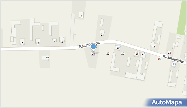 Kazimierzów, Kazimierzów, 24, mapa Kazimierzów