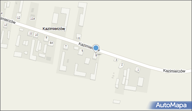 Kazimierzów, Kazimierzów, 4, mapa Kazimierzów