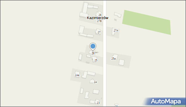 Kazimierzów, Kazimierzów, 26, mapa Kazimierzów