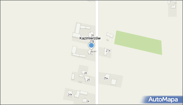 Kazimierzów, Kazimierzów, 27, mapa Kazimierzów