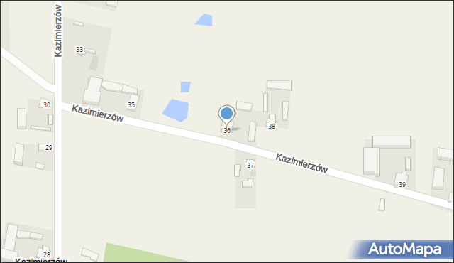 Kazimierzów, Kazimierzów, 36, mapa Kazimierzów