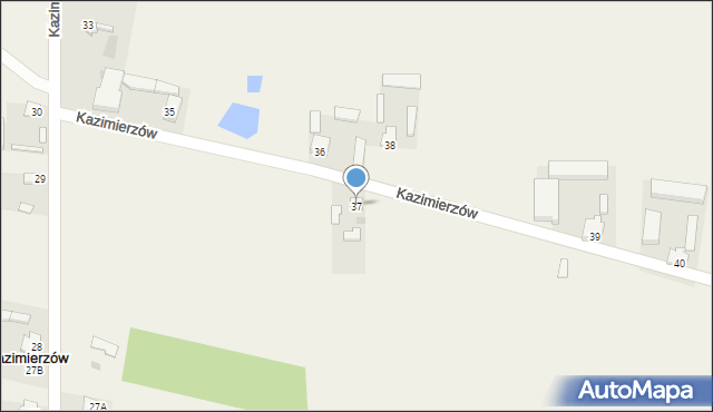 Kazimierzów, Kazimierzów, 37, mapa Kazimierzów