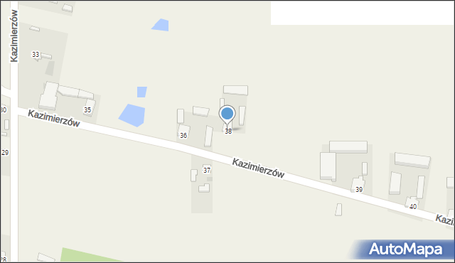 Kazimierzów, Kazimierzów, 38, mapa Kazimierzów
