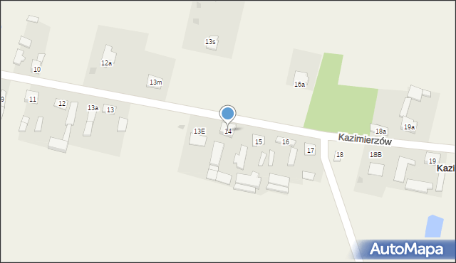 Kazimierzów, Kazimierzów, 14, mapa Kazimierzów