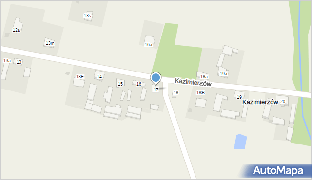 Kazimierzów, Kazimierzów, 17, mapa Kazimierzów