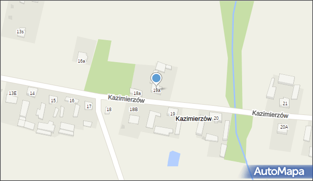 Kazimierzów, Kazimierzów, 19a, mapa Kazimierzów