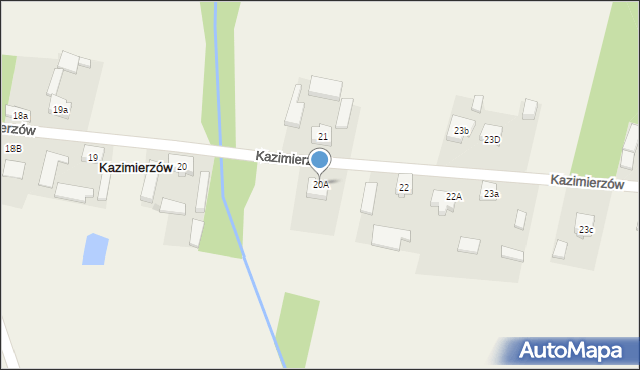 Kazimierzów, Kazimierzów, 20A, mapa Kazimierzów