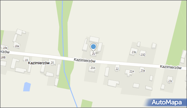 Kazimierzów, Kazimierzów, 21, mapa Kazimierzów