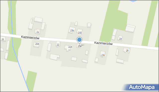 Kazimierzów, Kazimierzów, 23a, mapa Kazimierzów