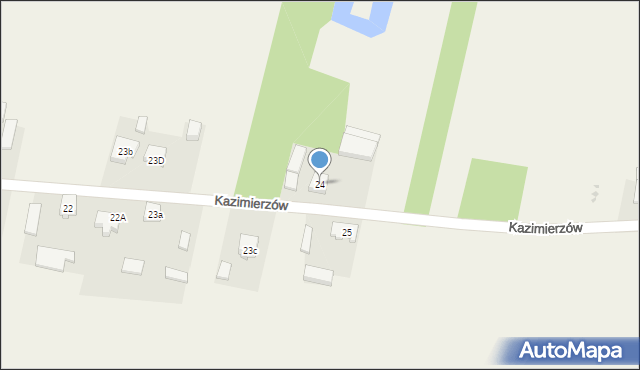 Kazimierzów, Kazimierzów, 24, mapa Kazimierzów