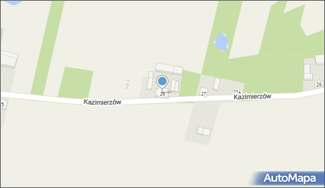 Kazimierzów, Kazimierzów, 26, mapa Kazimierzów