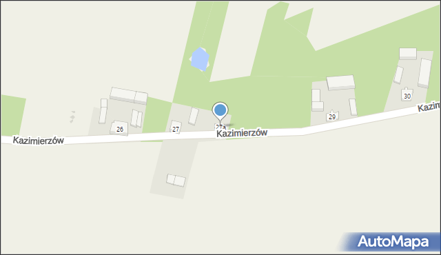 Kazimierzów, Kazimierzów, 27a, mapa Kazimierzów