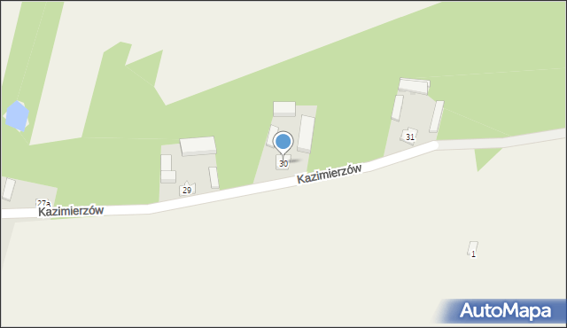 Kazimierzów, Kazimierzów, 30, mapa Kazimierzów