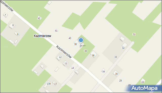 Kazimierzów, Kazimierzów, 37, mapa Kazimierzów