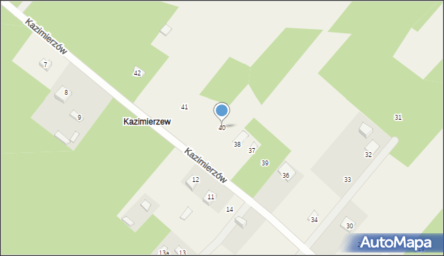 Kazimierzów, Kazimierzów, 40, mapa Kazimierzów