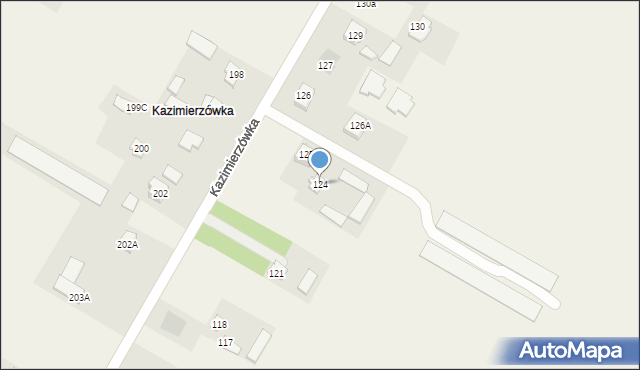 Kazimierzówka, Kazimierzówka, 124, mapa Kazimierzówka