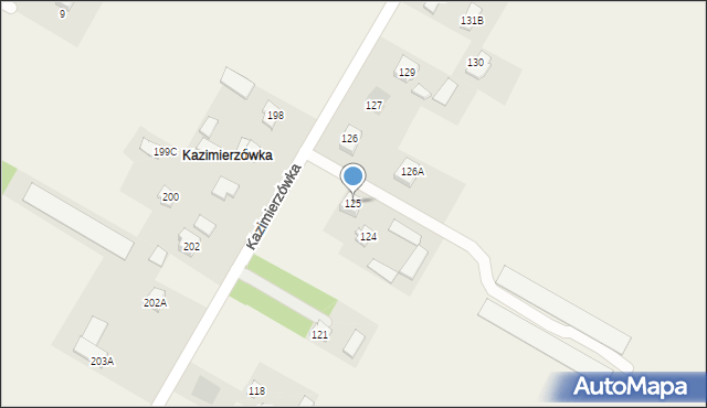 Kazimierzówka, Kazimierzówka, 125, mapa Kazimierzówka