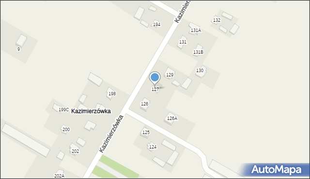 Kazimierzówka, Kazimierzówka, 127, mapa Kazimierzówka