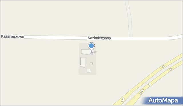 Kazimierzowo, Kazimierzowo, 12, mapa Kazimierzowo