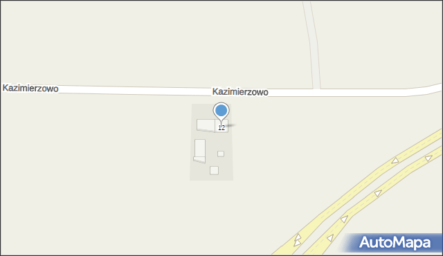 Kazimierzowo, Kazimierzowo, 12, mapa Kazimierzowo