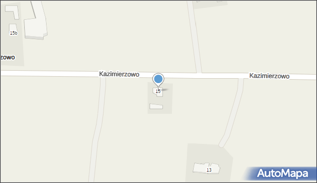 Kazimierzowo, Kazimierzowo, 15, mapa Kazimierzowo
