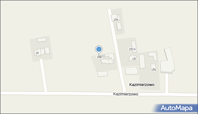 Kazimierzowo, Kazimierzowo, 16a, mapa Kazimierzowo