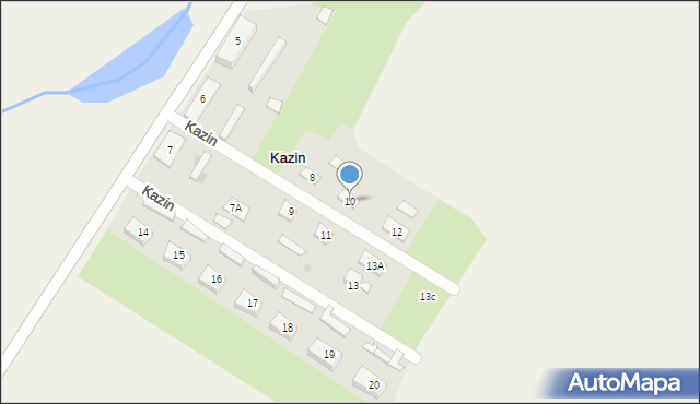 Kazin, Kazin, 10, mapa Kazin