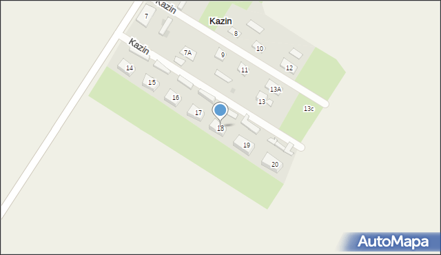 Kazin, Kazin, 18, mapa Kazin