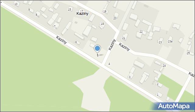 Kaziny, Kaziny, 5, mapa Kaziny