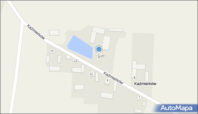 Kaźmierków, Kaźmierków, 11, mapa Kaźmierków