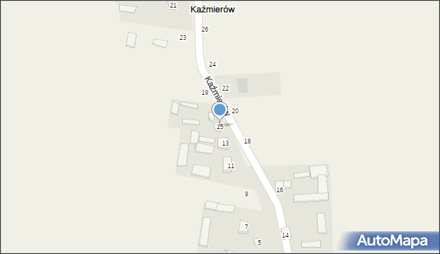 Kaźmierów, Kaźmierów, 15, mapa Kaźmierów