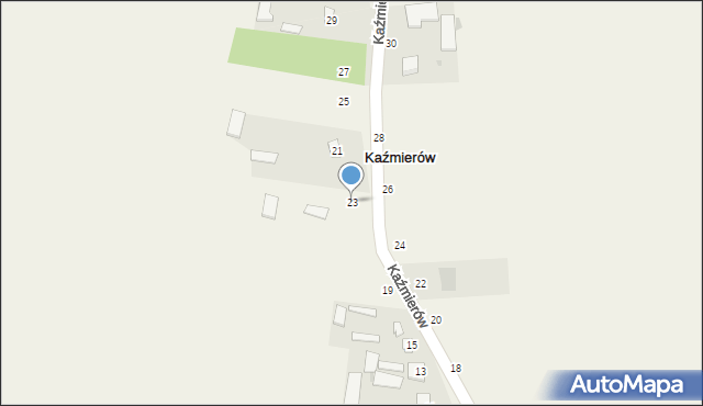 Kaźmierów, Kaźmierów, 23, mapa Kaźmierów